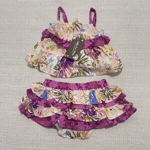 Matilda Jane Floral 2 Piece Set Outfit‎ NWT 6-12 Months